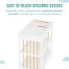 imageDream On Me Clover 4in1 Modern Island Crib with Rounded Spindles in Olive Convertible Crib MidCentury Meets Modern Coordinates with The Clover Changing CounterWhite and Natural