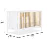 imageDream On Me Clover 4in1 Modern Island Crib with Rounded Spindles in Olive Convertible Crib MidCentury Meets Modern Coordinates with The Clover Changing CounterWhite and Natural