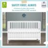 imageDream On Me Clover 4in1 Modern Island Crib with Rounded Spindles in Olive Convertible Crib MidCentury Meets Modern Coordinates with The Clover Changing CounterWhite