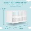 imageDream On Me Clover 4in1 Modern Island Crib with Rounded Spindles in Olive Convertible Crib MidCentury Meets Modern Coordinates with The Clover Changing CounterWhite
