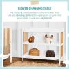 imageDream On Me Clover 4in1 Modern Island Crib with Rounded Spindles in Olive Convertible Crib MidCentury Meets Modern Coordinates with The Clover Changing CounterWhite and Natural