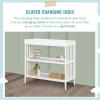 imageDream On Me Clover 4in1 Modern Island Crib with Rounded Spindles in Olive Convertible Crib MidCentury Meets Modern Coordinates with The Clover Changing CounterWhite