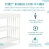 imageDream On Me Clover 4in1 Modern Island Crib with Rounded Spindles in Olive Convertible Crib MidCentury Meets Modern Coordinates with The Clover Changing CounterWhite