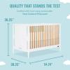imageDream On Me Clover 4in1 Modern Island Crib with Rounded Spindles in Olive Convertible Crib MidCentury Meets Modern Coordinates with The Clover Changing CounterWhite and Natural