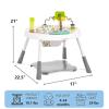 imageDream On Me Curio Sit N Seek Baby Activity Center in Lime 2 in 1 Activity Center and Play Table with 3 Detachable Toys and Music 3 Level Height Adjustable Positions Activity Center for BabyLime