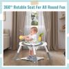 imageDream On Me Curio Sit N Seek Baby Activity Center in Lime 2 in 1 Activity Center and Play Table with 3 Detachable Toys and Music 3 Level Height Adjustable Positions Activity Center for BabyMint