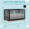 imageDream On Me Hygge 5in1 Convertible Crib in Weathered Vintage Oak JPMA ampamp Greenguard Gold Certified Converts from Baby Crib to Toddler Bed DaybedKids Sofa and FullSize BedMatte Black Vintage