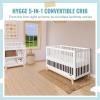 imageDream On Me Hygge 5in1 Convertible Crib in Weathered Vintage Oak JPMA ampamp Greenguard Gold Certified Converts from Baby Crib to Toddler Bed DaybedKids Sofa and FullSize BedVintage White Oak