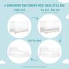 imageDream On Me Hygge 5in1 Convertible Crib in Weathered Vintage Oak JPMA ampamp Greenguard Gold Certified Converts from Baby Crib to Toddler Bed DaybedKids Sofa and FullSize BedVintage White Oak