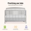 imageDream On Me JPMA ampamp Greenguard Gold Certified Odelle 5 in 1 Convertible Crib in Pebble Grey Built of Sustainable Pinewood 3 Mattress Height Settings NonToxic WaterBased Paint FinishPebble Grey