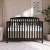 imageDream On Me JPMA ampamp Greenguard Gold Certified Odelle 5 in 1 Convertible Crib in Pebble Grey Built of Sustainable Pinewood 3 Mattress Height Settings NonToxic WaterBased Paint FinishMatte Black