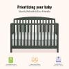 imageDream On Me JPMA ampamp Greenguard Gold Certified Odelle 5 in 1 Convertible Crib in Pebble Grey Built of Sustainable Pinewood 3 Mattress Height Settings NonToxic WaterBased Paint FinishForest Green