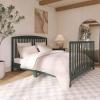imageDream On Me JPMA ampamp Greenguard Gold Certified Odelle 5 in 1 Convertible Crib in Pebble Grey Built of Sustainable Pinewood 3 Mattress Height Settings NonToxic WaterBased Paint FinishForest Green