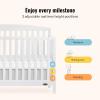 imageDream On Me JPMA ampamp Greenguard Gold Certified Odelle 5 in 1 Convertible Crib in Pebble Grey Built of Sustainable Pinewood 3 Mattress Height Settings NonToxic WaterBased Paint FinishWhite