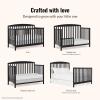imageDream On Me JPMA ampamp Greenguard Gold Certified Odelle 5 in 1 Convertible Crib in Pebble Grey Built of Sustainable Pinewood 3 Mattress Height Settings NonToxic WaterBased Paint FinishMatte Black