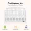imageDream On Me JPMA ampamp Greenguard Gold Certified Odelle 5 in 1 Convertible Crib in Pebble Grey Built of Sustainable Pinewood 3 Mattress Height Settings NonToxic WaterBased Paint FinishWhite