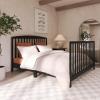 imageDream On Me JPMA ampamp Greenguard Gold Certified Odelle 5 in 1 Convertible Crib in Pebble Grey Built of Sustainable Pinewood 3 Mattress Height Settings NonToxic WaterBased Paint FinishMatte Black