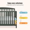 imageDream On Me JPMA ampamp Greenguard Gold Certified Odelle 5 in 1 Convertible Crib in Pebble Grey Built of Sustainable Pinewood 3 Mattress Height Settings NonToxic WaterBased Paint FinishForest Green