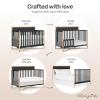 imageDream On Me Owen 5in1 Convertible Crib in White Oak Greenguard Gold ampamp JPMA Certified Baby Crib Converts from Crib to Toddler Bed Day Bed Kids Sofa ampamp Full Size BedMatte Black
