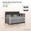 imageDream On Me Owen 5in1 Convertible Crib in White Oak Greenguard Gold ampamp JPMA Certified Baby Crib Converts from Crib to Toddler Bed Day Bed Kids Sofa ampamp Full Size BedMatte Black