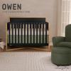 imageDream On Me Owen 5in1 Convertible Crib in White Oak Greenguard Gold ampamp JPMA Certified Baby Crib Converts from Crib to Toddler Bed Day Bed Kids Sofa ampamp Full Size BedMatte Black
