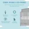 imageDream On Me Storybrooke 5 in 1 Convertible Crib with Under Drawer in Pebble Grey JPMA ampamp Greenguard Gold Certified Made of Sustainable Pinewood NonToxic WaterBased Paint Finish