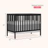 imageDream On Me Synergy 5In1 Convertible Crib In Black JPMA ampamp Greenguard Gold Certified Constructed out of solid reclaimed New Zealand Pine wood Features 3 mattress height settingsBlack