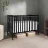 imageDream On Me Synergy 5In1 Convertible Crib In Black JPMA ampamp Greenguard Gold Certified Constructed out of solid reclaimed New Zealand Pine wood Features 3 mattress height settingsBlack