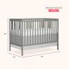 imageDream On Me Synergy 5In1 Convertible Crib In Black JPMA ampamp Greenguard Gold Certified Constructed out of solid reclaimed New Zealand Pine wood Features 3 mattress height settingsCool Grey