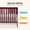 imageDream On Me Synergy 5In1 Convertible Crib In Black JPMA ampamp Greenguard Gold Certified Constructed out of solid reclaimed New Zealand Pine wood Features 3 mattress height settingsCherry