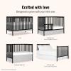 imageDream On Me Synergy 5In1 Convertible Crib In Black JPMA ampamp Greenguard Gold Certified Constructed out of solid reclaimed New Zealand Pine wood Features 3 mattress height settingsBlack