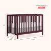 imageDream On Me Synergy 5In1 Convertible Crib In Black JPMA ampamp Greenguard Gold Certified Constructed out of solid reclaimed New Zealand Pine wood Features 3 mattress height settingsAuburn