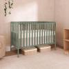 imageDream On Me Synergy 5In1 Convertible Crib In Black JPMA ampamp Greenguard Gold Certified Constructed out of solid reclaimed New Zealand Pine wood Features 3 mattress height settingsMeadow Green