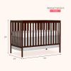 imageDream On Me Synergy 5In1 Convertible Crib In Black JPMA ampamp Greenguard Gold Certified Constructed out of solid reclaimed New Zealand Pine wood Features 3 mattress height settingsEspresso