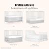 imageDream On Me Synergy 5In1 Convertible Crib In Black JPMA ampamp Greenguard Gold Certified Constructed out of solid reclaimed New Zealand Pine wood Features 3 mattress height settingsWhite