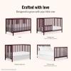imageDream On Me Synergy 5In1 Convertible Crib In Black JPMA ampamp Greenguard Gold Certified Constructed out of solid reclaimed New Zealand Pine wood Features 3 mattress height settingsAuburn