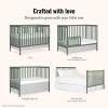 imageDream On Me Synergy 5In1 Convertible Crib In Black JPMA ampamp Greenguard Gold Certified Constructed out of solid reclaimed New Zealand Pine wood Features 3 mattress height settingsMeadow Green