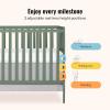 imageDream On Me Synergy 5In1 Convertible Crib In Black JPMA ampamp Greenguard Gold Certified Constructed out of solid reclaimed New Zealand Pine wood Features 3 mattress height settingsMeadow Green