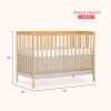 imageDream On Me Synergy 5In1 Convertible Crib In Black JPMA ampamp Greenguard Gold Certified Constructed out of solid reclaimed New Zealand Pine wood Features 3 mattress height settingsNatural