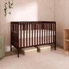 imageDream On Me Synergy 5In1 Convertible Crib In Black JPMA ampamp Greenguard Gold Certified Constructed out of solid reclaimed New Zealand Pine wood Features 3 mattress height settingsEspresso