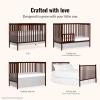 imageDream On Me Synergy 5In1 Convertible Crib In Black JPMA ampamp Greenguard Gold Certified Constructed out of solid reclaimed New Zealand Pine wood Features 3 mattress height settingsEspresso