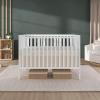 imageDream On Me Synergy 5In1 Convertible Crib In Black JPMA ampamp Greenguard Gold Certified Constructed out of solid reclaimed New Zealand Pine wood Features 3 mattress height settingsWhite