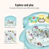 imageDream on Me 2in1 Aloha Fun Baby Walker in Blue Easily Convertible Baby Walker Adjustable Three Position Height Settings Easy to Fold and StoreBlue
