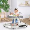 imageDream on Me 2in1 Aloha Fun Baby Walker in Blue Easily Convertible Baby Walker Adjustable Three Position Height Settings Easy to Fold and StoreGrey