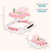 imageDream on Me 2in1 Aloha Fun Baby Walker in Blue Easily Convertible Baby Walker Adjustable Three Position Height Settings Easy to Fold and StorePink