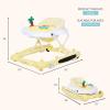 imageDream on Me 2in1 Aloha Fun Baby Walker in Blue Easily Convertible Baby Walker Adjustable Three Position Height Settings Easy to Fold and StoreYellow