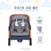 imageDream on Me Rock With Me 2in1 Baby Rocker and Stationary Seat Infant Rocker with Removable Toy Bar Soothing Music ampamp Vibration 06 Months Up to 20 LbsBlue