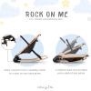 imageDream on Me Rock With Me 2in1 Baby Rocker and Stationary Seat Infant Rocker with Removable Toy Bar Soothing Music ampamp Vibration 06 Months Up to 20 LbsBlack  Grey