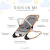 imageDream on Me Rock With Me 2in1 Baby Rocker and Stationary Seat Infant Rocker with Removable Toy Bar Soothing Music ampamp Vibration 06 Months Up to 20 LbsGrey