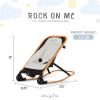 imageDream on Me Rock With Me 2in1 Baby Rocker and Stationary Seat Infant Rocker with Removable Toy Bar Soothing Music ampamp Vibration 06 Months Up to 20 LbsBlack  Grey